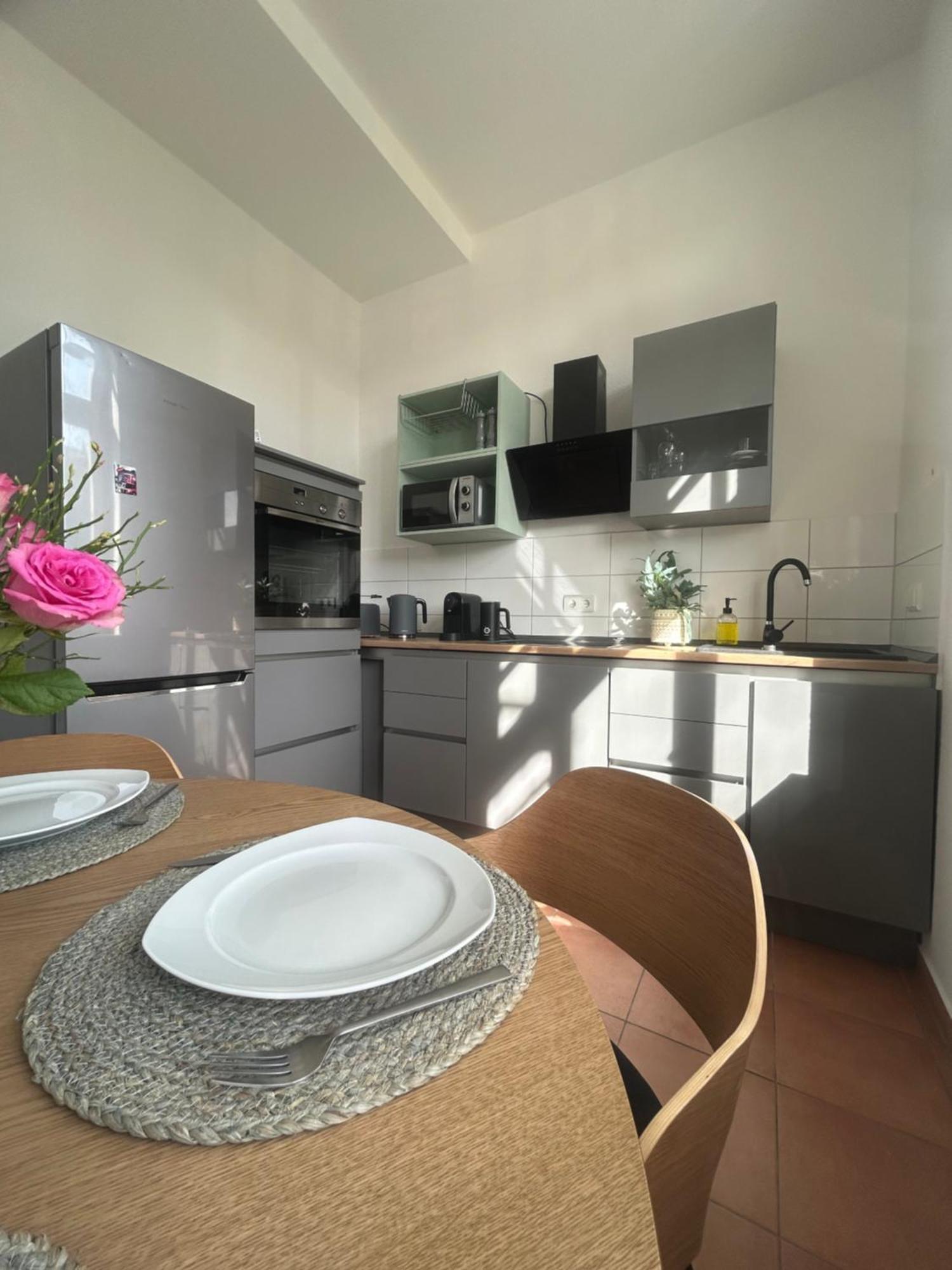 Mintara Komfort Apartment Mit Grill -Terrasse, Sky Und Parkplatz Magdeburg Exterior foto